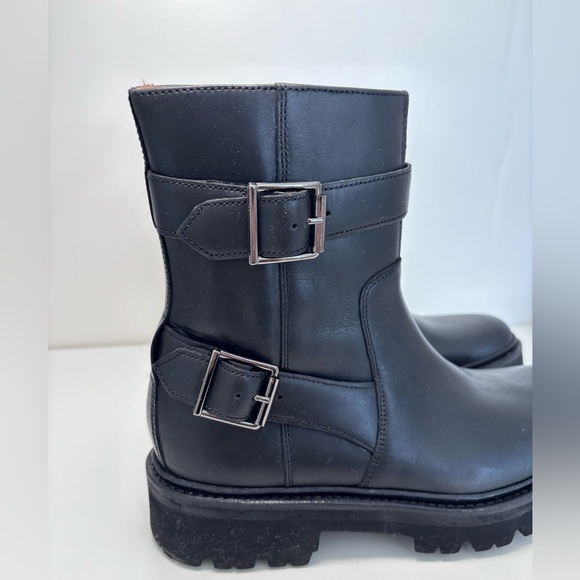 GRENSON Natasha Black Buckle Leather Boots US Size 8, UK 5.5, EU 38.5 - Picture 4 of 16